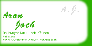 aron joch business card